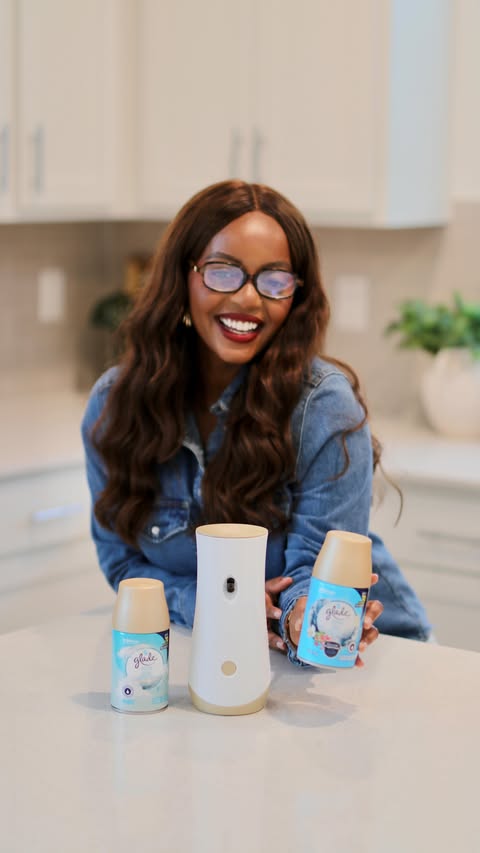 Instagram post by @estherkuria1 for Glade. Caption reads: [...] fresh without actually doing the most ✨....