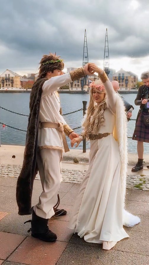 Instagram post by @giraffeacosplay for DreamWorks. Caption reads: What a pleasure it was getting to recreate Stoick....