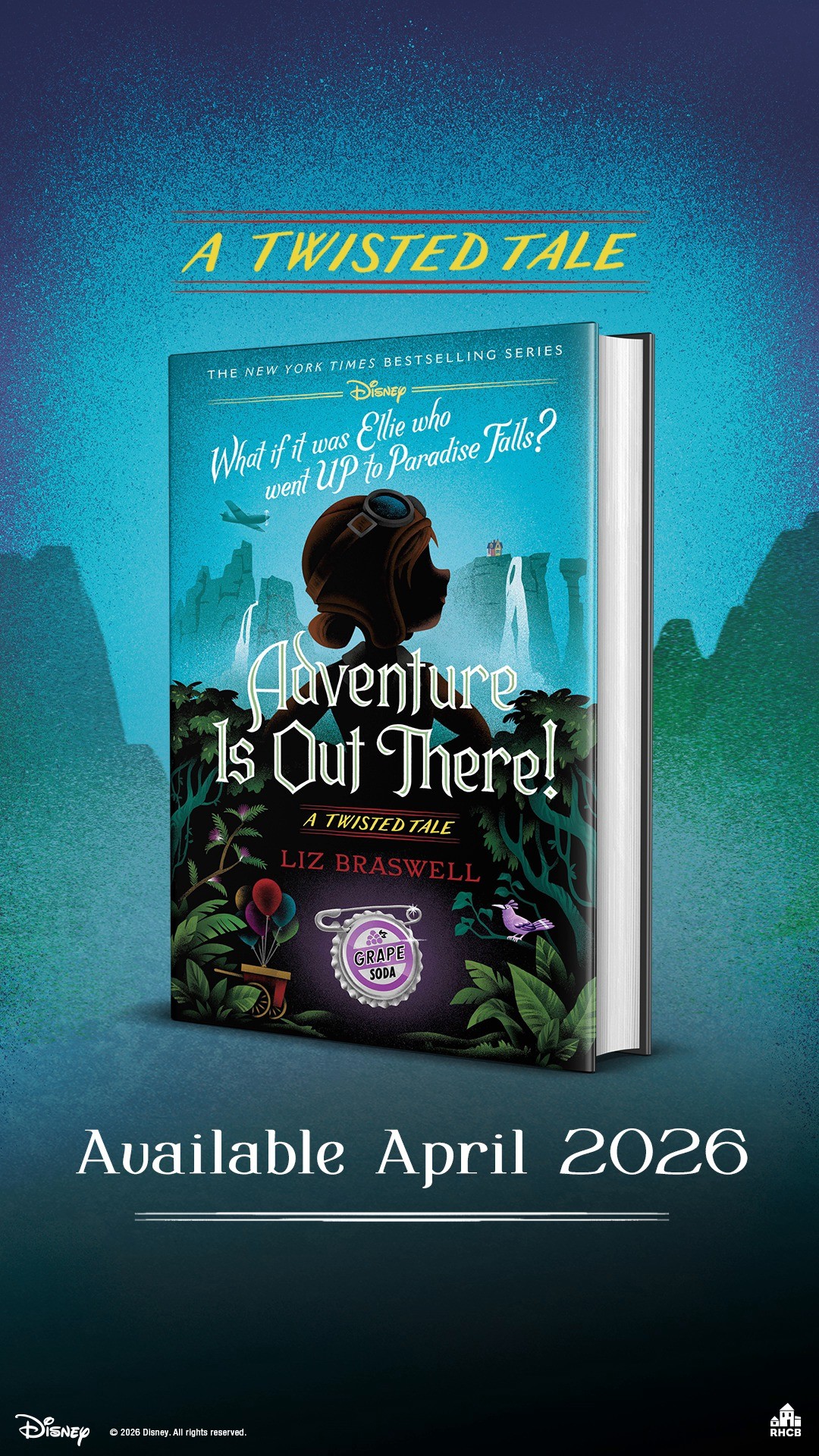 Instagram post by @lizbraswell for Disney Publishing Worldwide. Caption reads: What if it was Ellie who went UP to Paradise....