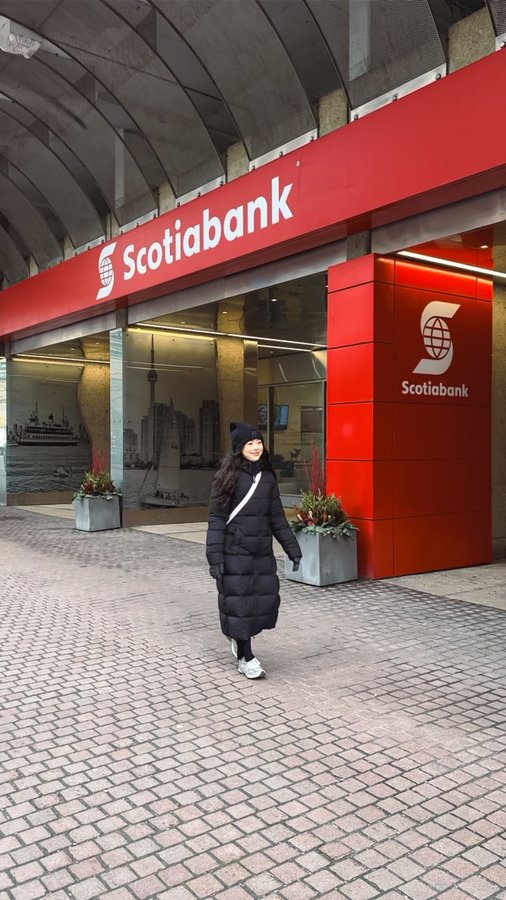 Instagram post by @jessicailam for Scotiabank. Caption reads: [...] seriously about my financial future.....