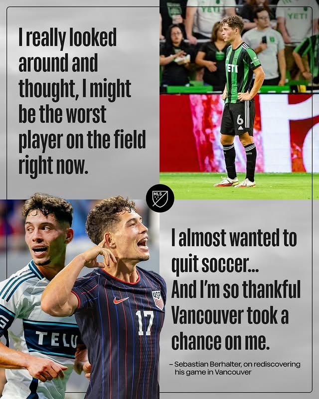 Instagram post by @sebastianberhalter for Major League Soccer. Caption reads: Perseverance personified. 😤 

@sebastianberhalter....