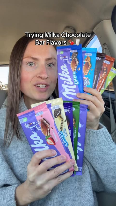 Instagram post by @morganchomps for Milka. Caption reads: Have you ever tried this chocolate brand before?....