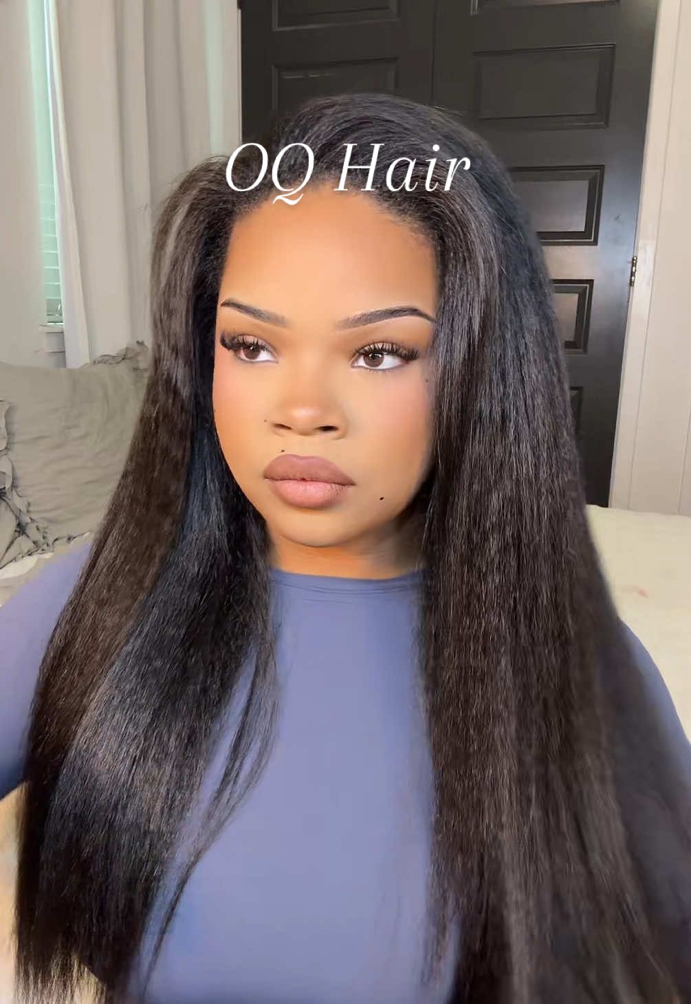TikTok post by @aliyahmuse for OQHAIR. Caption reads: [...] does it for meeeee. Hair from @OQHAIR....