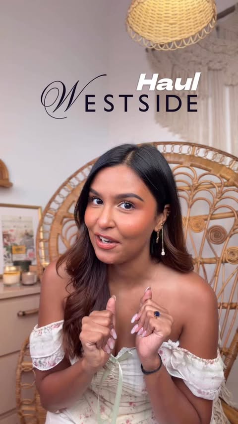 Instagram post by @mridul_sharmaa for Westside Stores. Caption reads: @westsidestores has done it again🤍 The home décor....