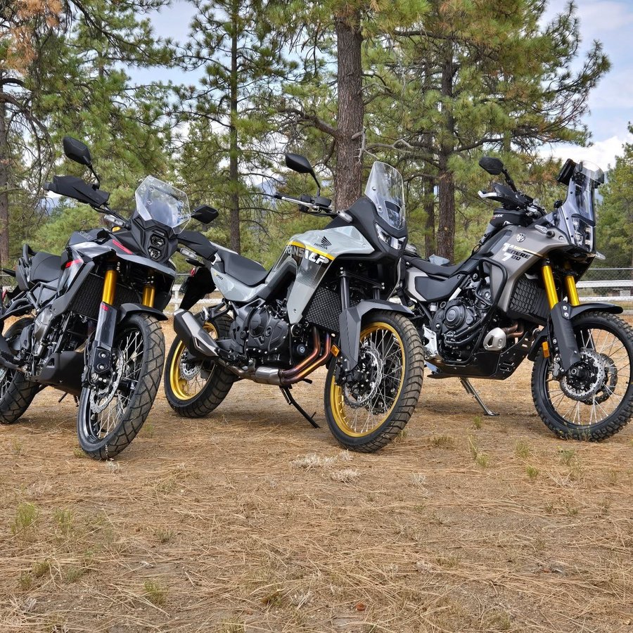 Instagram post by @bigrockmoto for Suzuki. Caption reads: [...] 

I've reviewed the Honda Transalp 750....