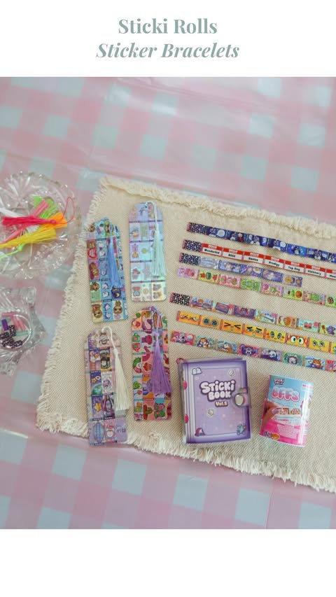 Instagram post by @celeste_wright for Jazwares. Caption reads: [...] 💕 #StickiRolls #StickiRollsHaul @jazwares.