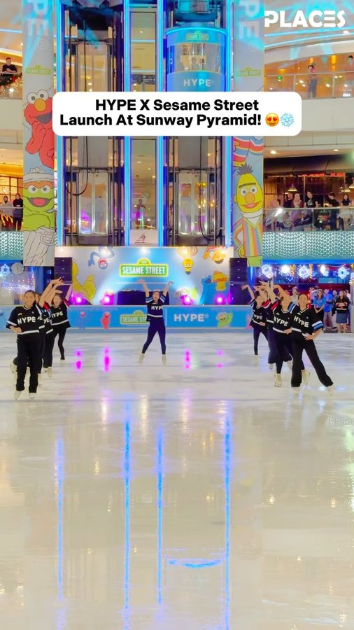 Instagram post by @placesplusmy for Sesame Street. Caption reads: Streetwear brand @hype_my x @sesamestreet....