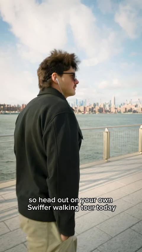 Instagram post by @ayeblayblay for Swiffer. Caption reads: #SwifferPartner #Ad I love walking around New....