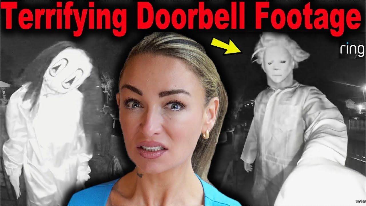 YouTube post by @christinaarandall for GoFundMe. Caption reads: Disturbing Doorbell "Prank" Ends in Shocking Way....