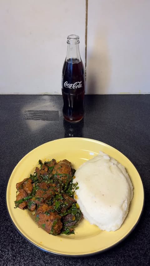 Instagram post by @kuntah_cooks for Coca-Cola. Caption reads: [...] #sadza #southafrica #zimmealmoments....