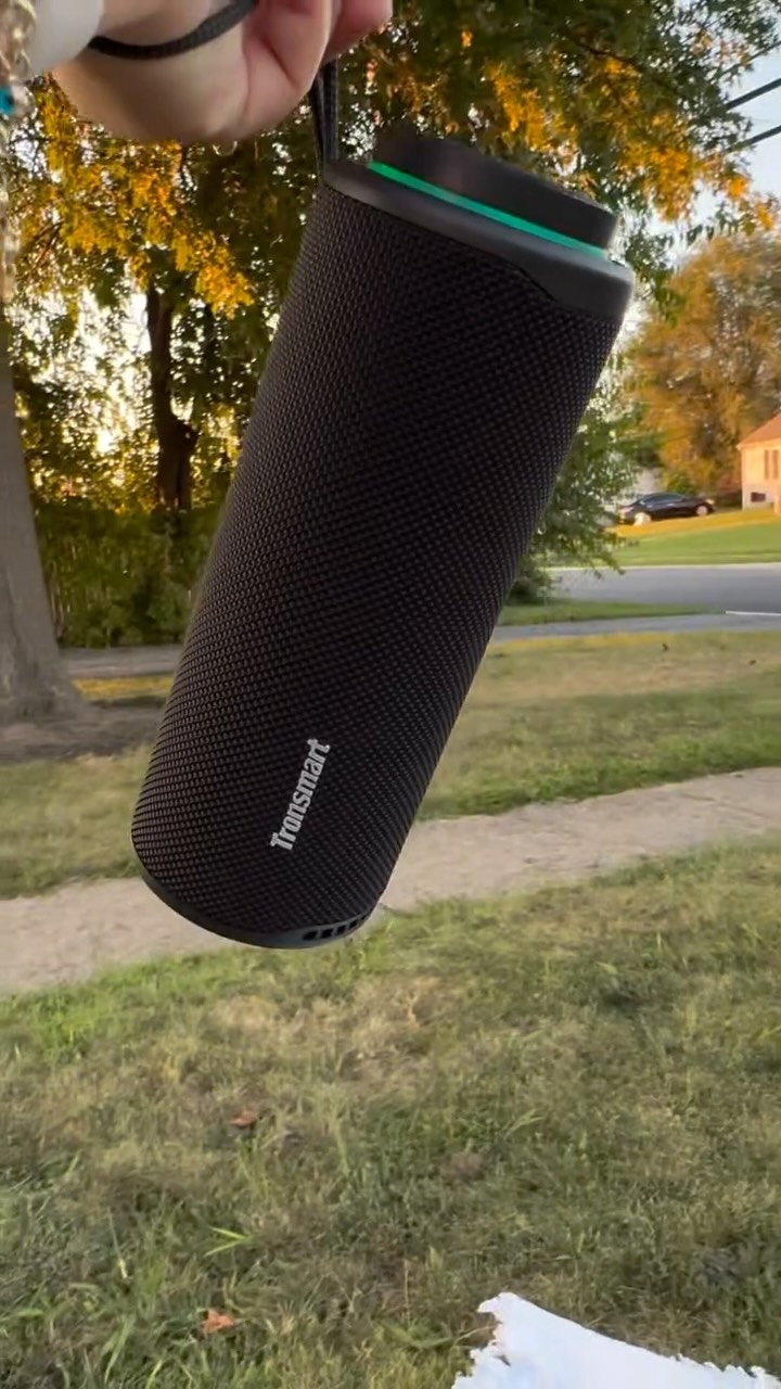 Instagram post by @alpsmom1 for Tronsmart. Caption reads: 🎶 Powerful Sound Everywhere, Every Moment!

Take....