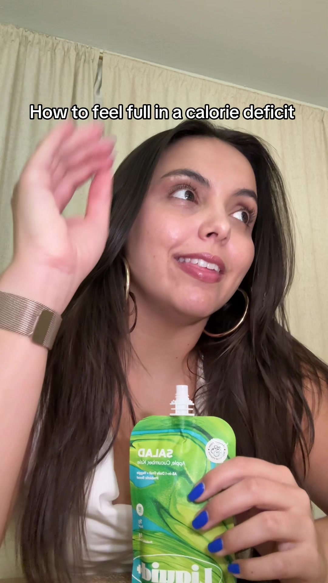 TikTok post by @iviethefoodie for LiquidPlus. Caption reads: How i’ve been curbing my sugar/sweet treat....