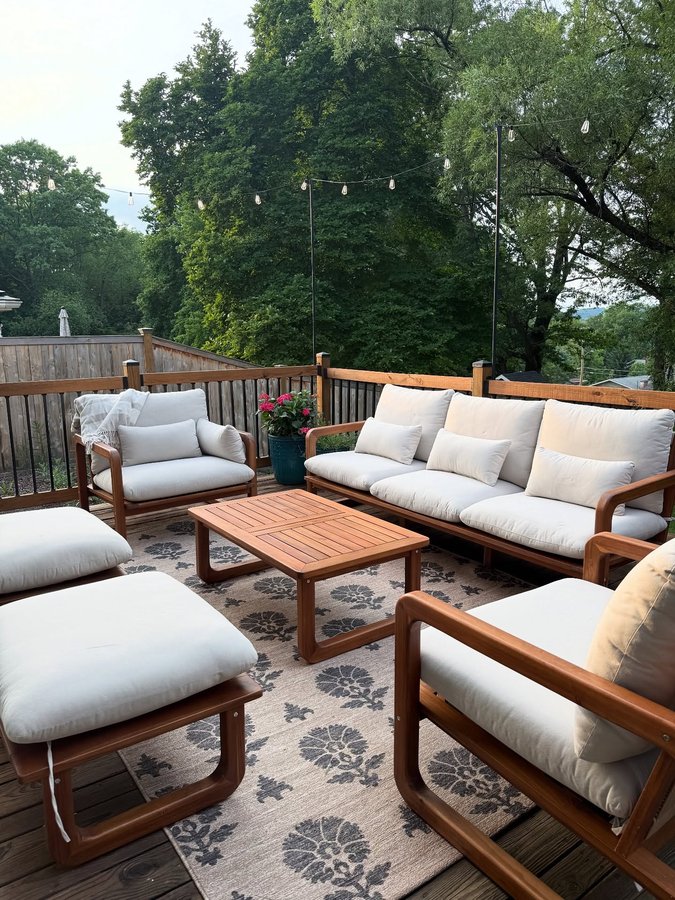 Instagram post by @theblackstoneproject for Article. Caption reads: [...] this stunning outdoor furniture from....