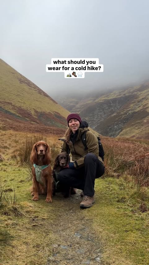 Instagram post by @theedinburghspaniels for RevolutionRace. Caption reads: it’s layering season!! 🌨️🏔️ I definitely....