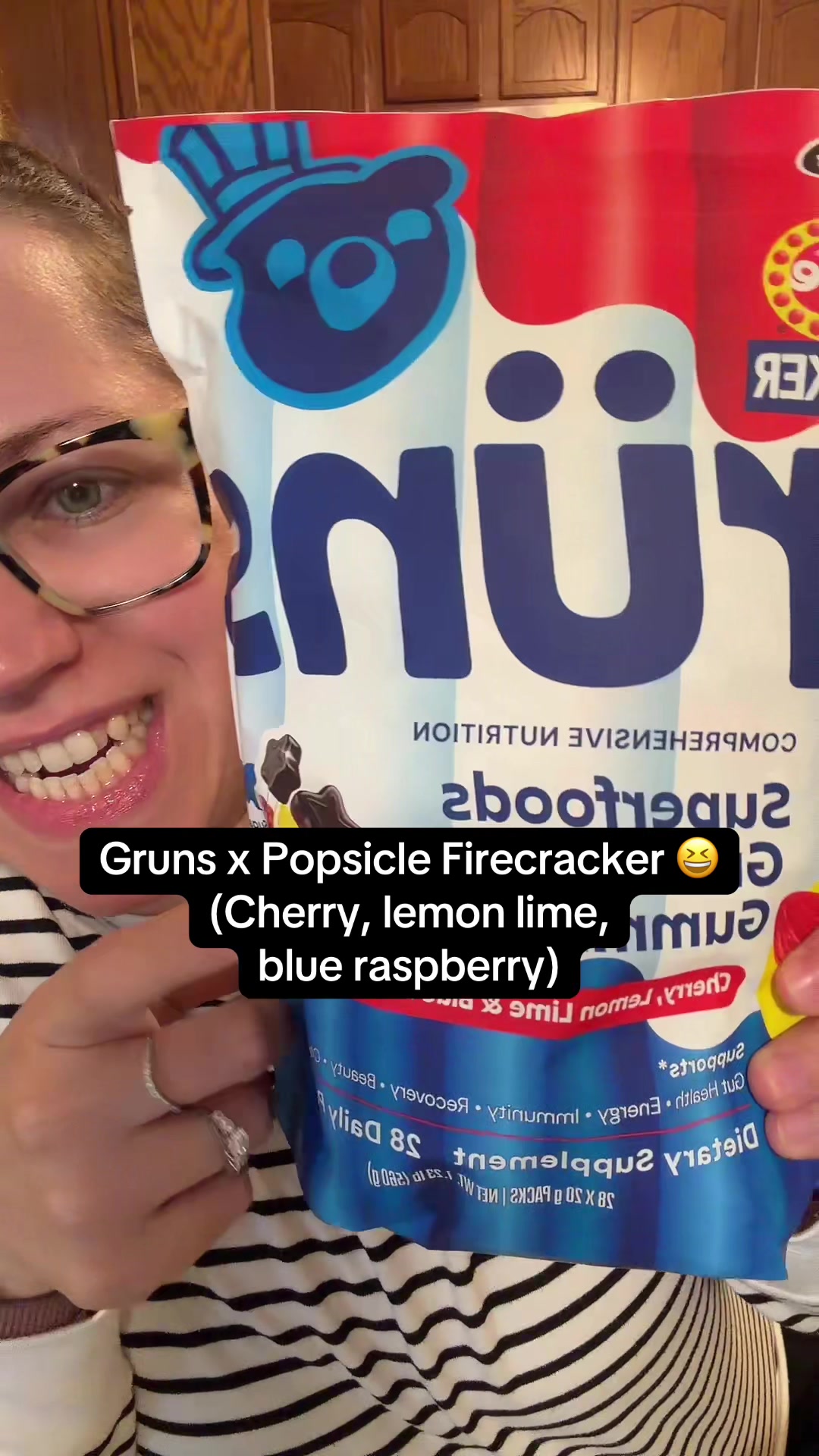TikTok post by @matthearenteamd for Grüns. Caption reads: [...] love this new sugar free limited edition....