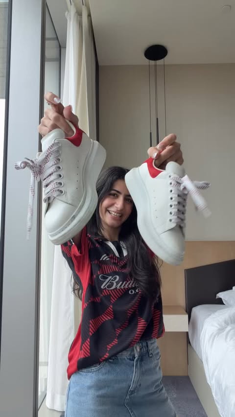 Instagram post by @anahitakaranjia for Budweiser. Caption reads: [...] ever because I flew to SriLanka with....