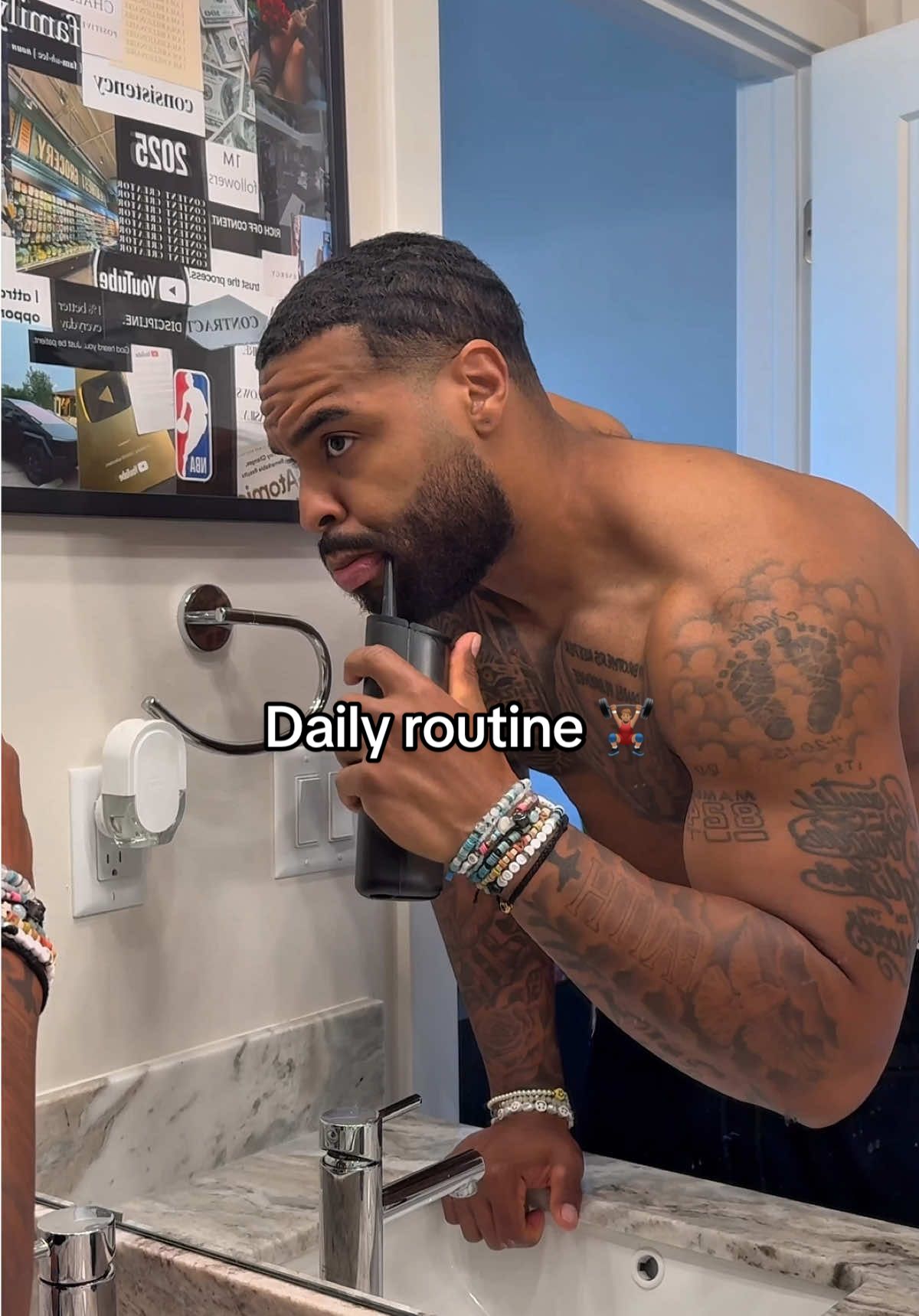 TikTok post by @drewwalls10 for Six Star Pro Nutrition. Caption reads: Fueling my fitness journey with SixStar Creatine....