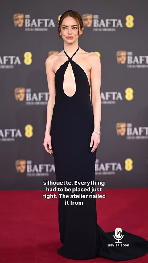 Instagram post by @hillarykerr for Who What Wear. Caption reads: [...] 2026 #BAFTAs gown? This week on the....