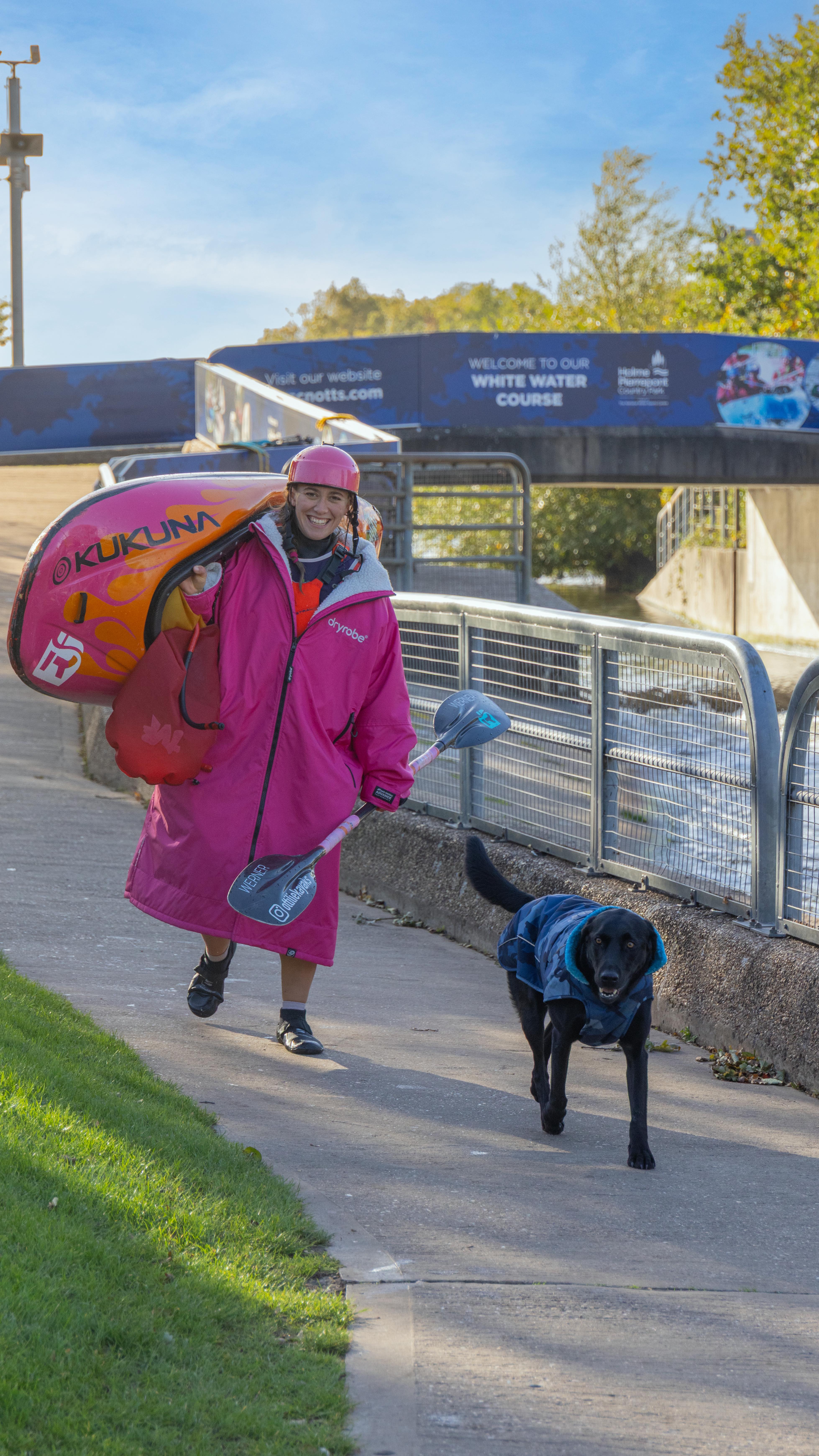 Instagram post by @ottiliekayaks for dryrobe. Caption reads: Ever wondered what a training day looks like as a....