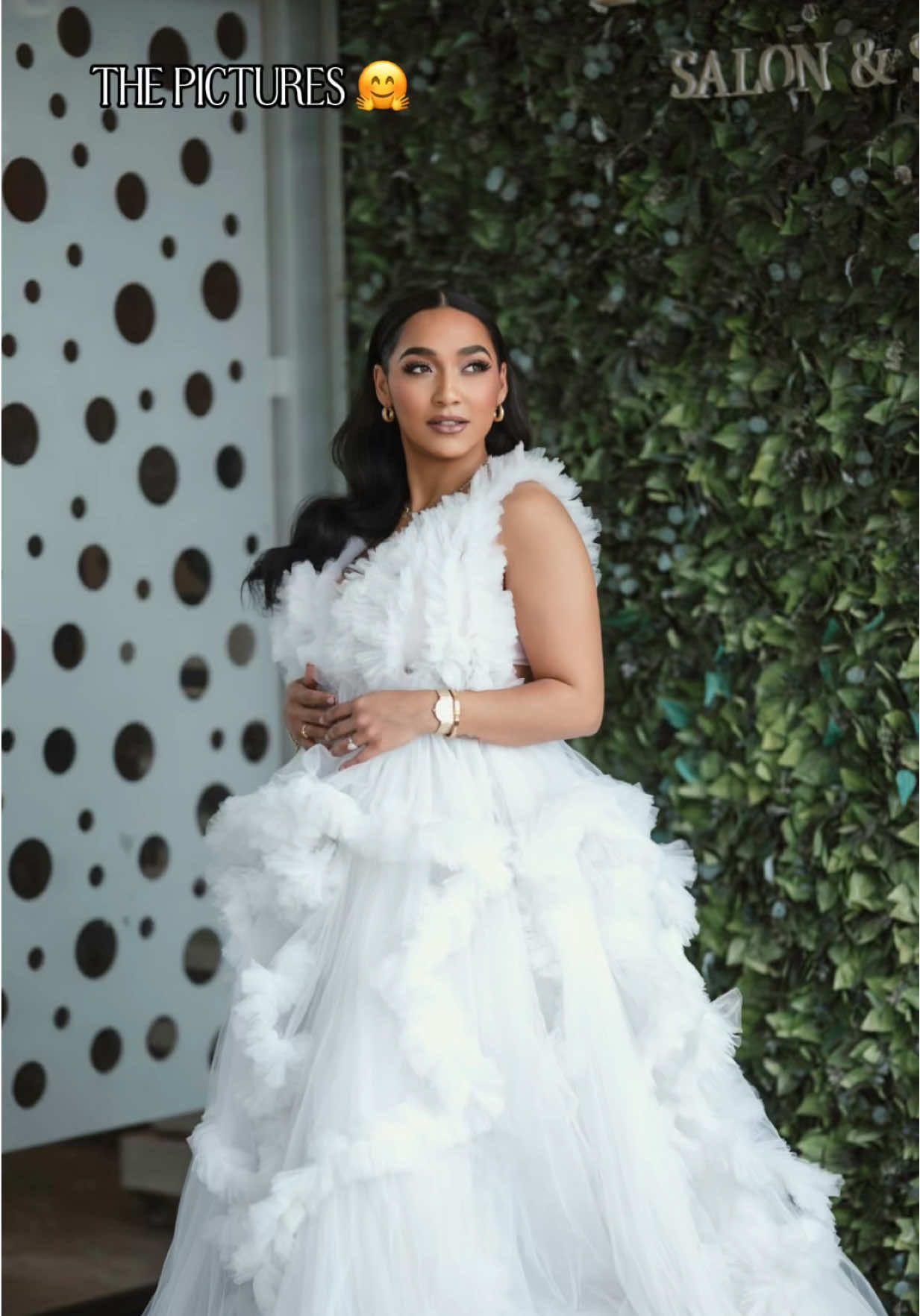 TikTok post by @ashley_annel for BELLAMI Hair. Caption reads: [...] of Wedding Season I Partnered up with....
