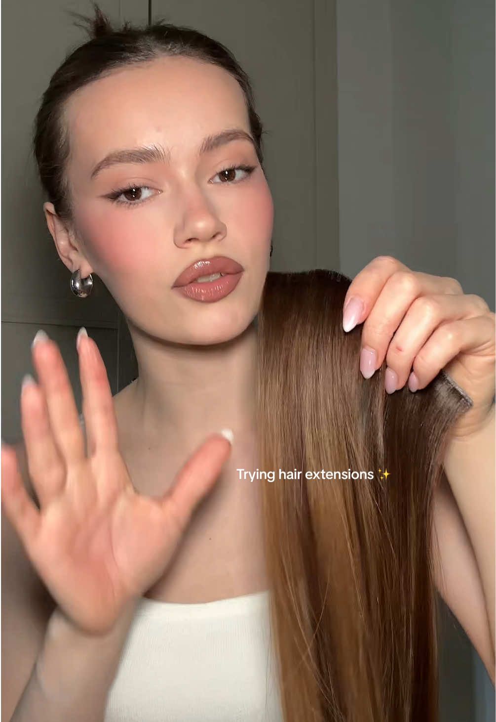 TikTok post by @biancapompeiano for Endaring Hair. Caption reads: [...] bob!!! Truly impressed with how good....