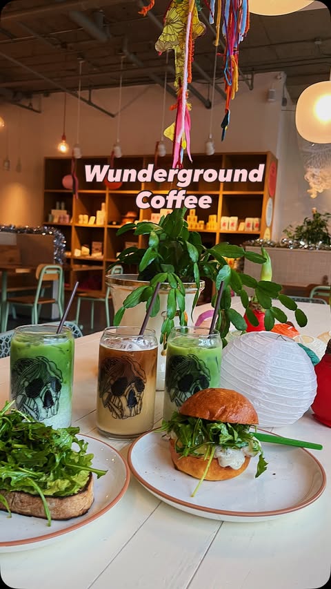 Instagram post by @teamhappyfoodies for Wunderground Coffee. Caption reads: Capitol Hill has no shortage of coffee, but....