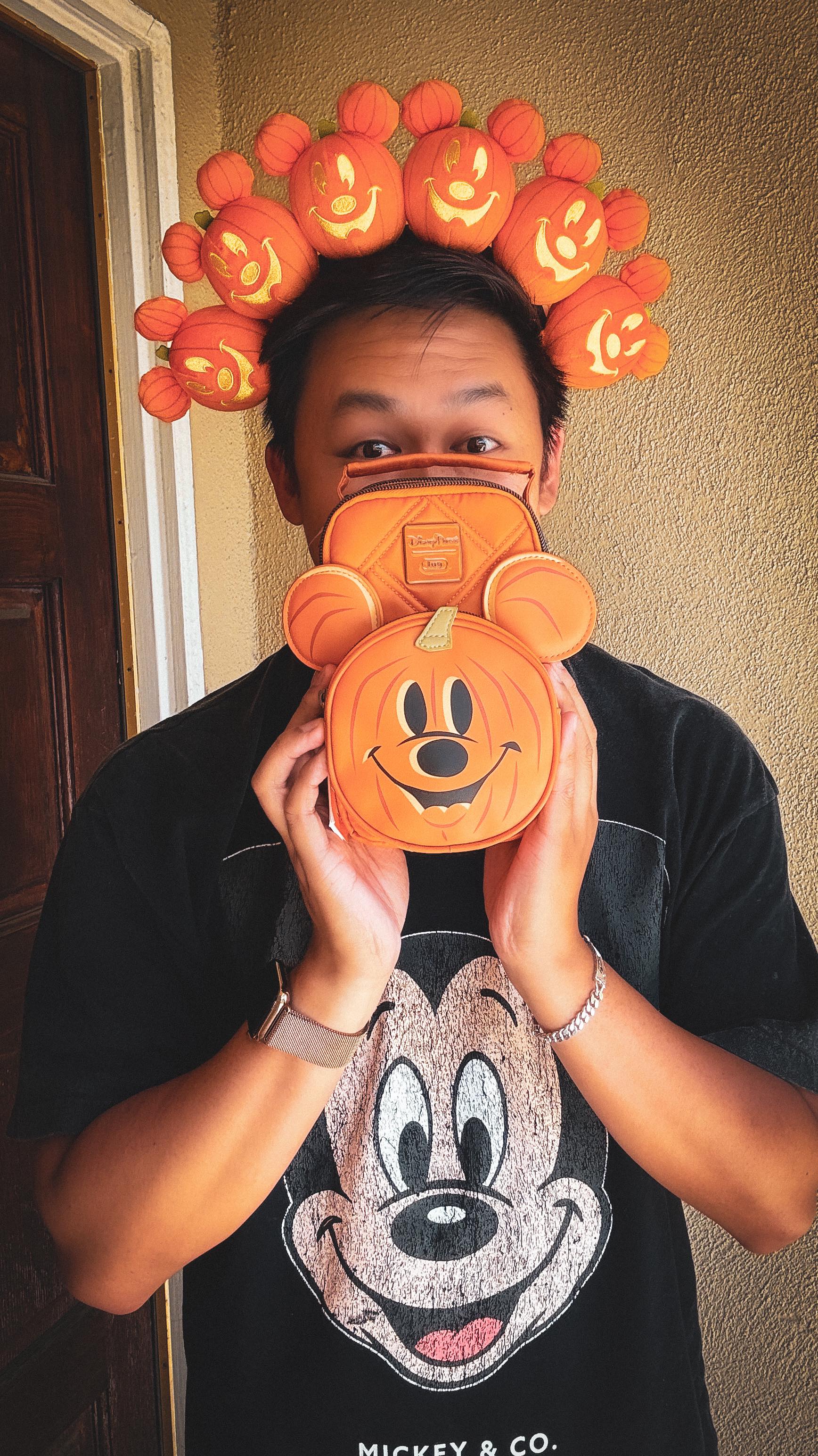 Instagram post by @ryanthesidekick for Lug. Caption reads: AD| The Mickey Mouse Pumpkin lug dropped today at....