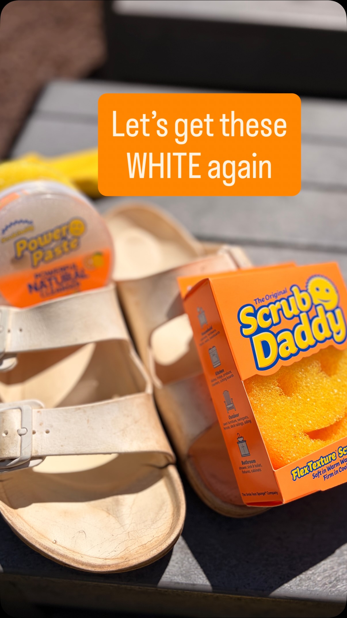 Instagram post by @live_savvy_sa for Scrub Daddy. Caption reads: 🧽You guys know I had to borrow my friends shoes....