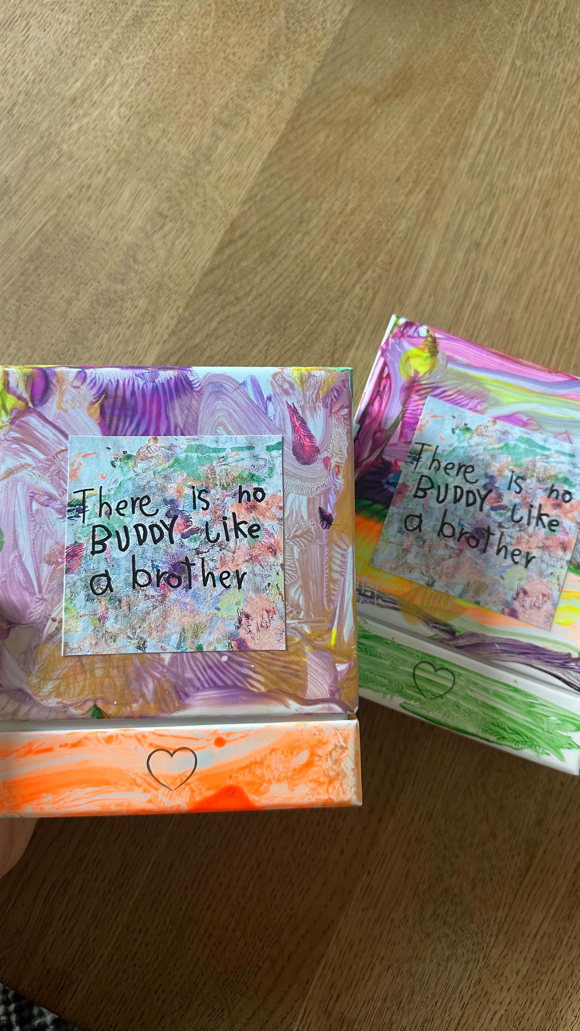 Instagram post by @julia.kreativblog for kartenmacherei. Caption reads: Anzeige / Unseren Spruch, wenn die beiden wieder....