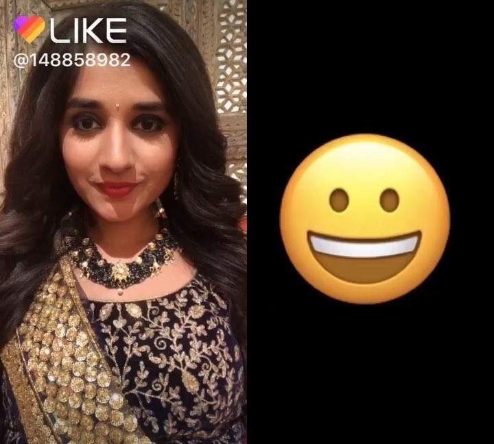 Instagram post by @officialkanikamann for Likee. Caption reads: If among 😁😘😜 ,, no emoji is in your top 3....