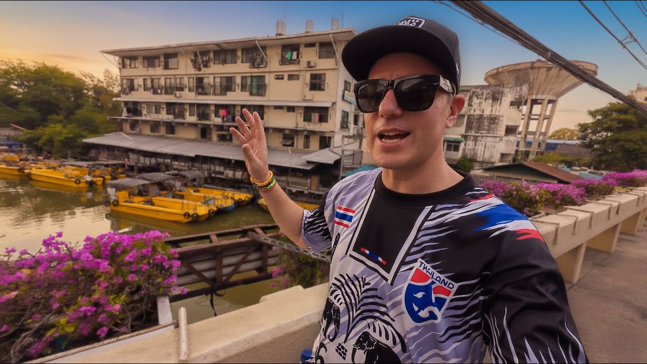 YouTube post by @keisone for SafetyWing. Caption reads: Hidden Bangkok - No Tourists here!.