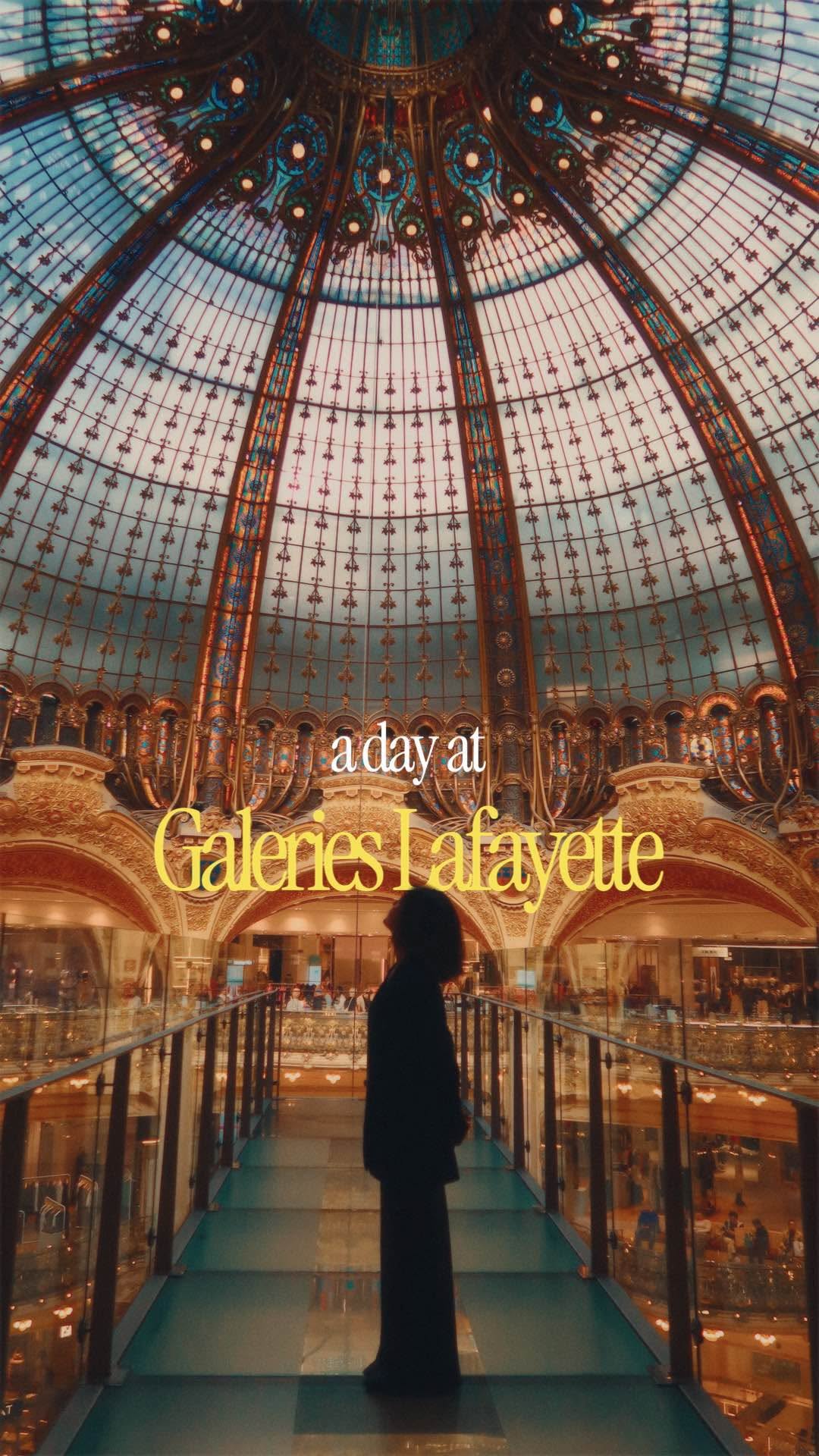 Instagram post by @hustlerani for Galeries Lafayette. Caption reads: The beauty that you are @galerieslafayette....