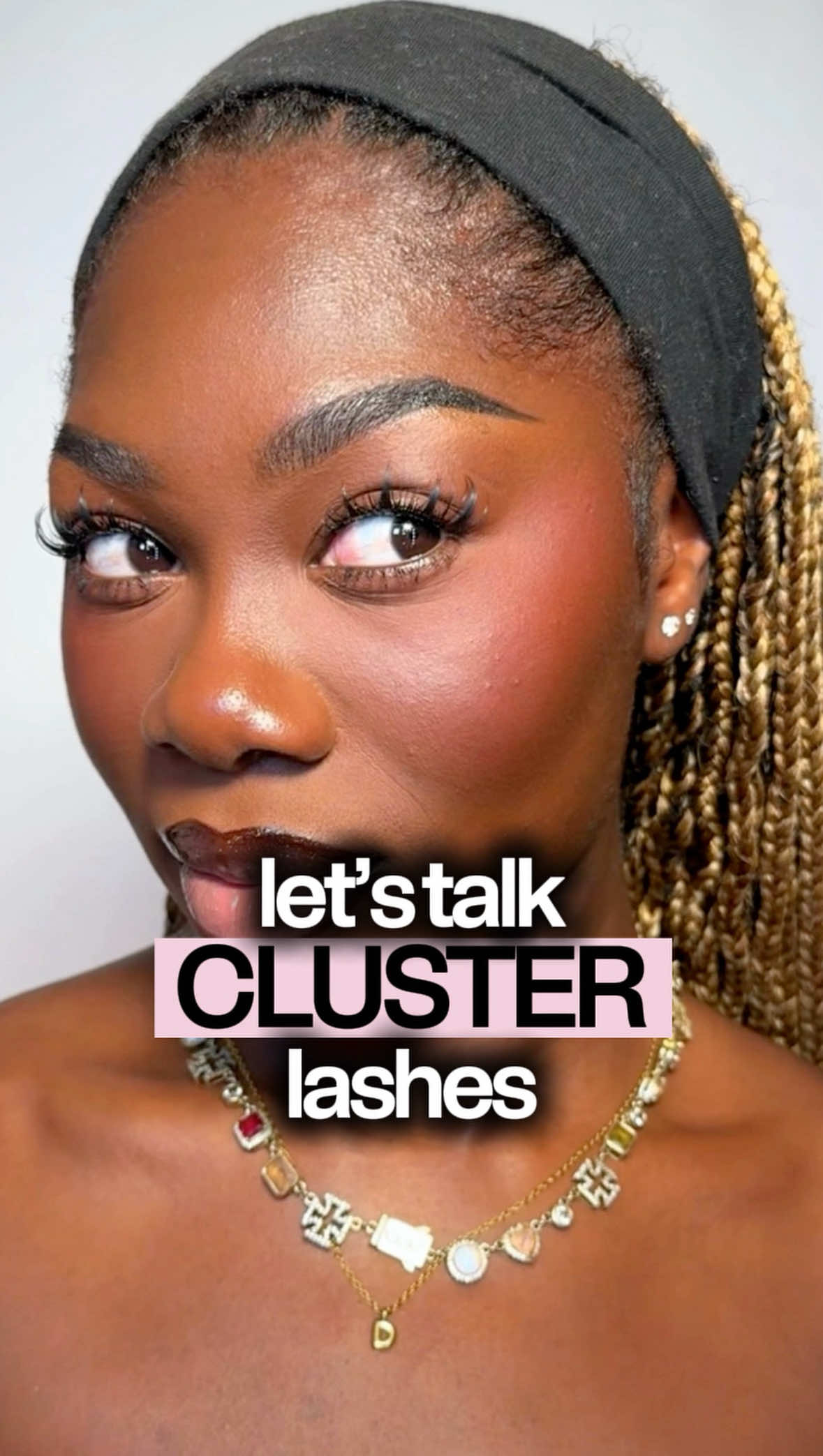 TikTok post by an influencer for WosheerBeauty. Caption reads: [...] cluster lashes done 🤩🤩 @WosheerBeauty....