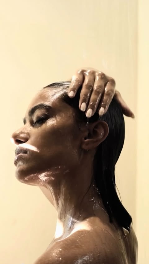 Instagram post by @stellasimona for Briogeo. Caption reads: [...] overlooked. A simple scalp ritual with....