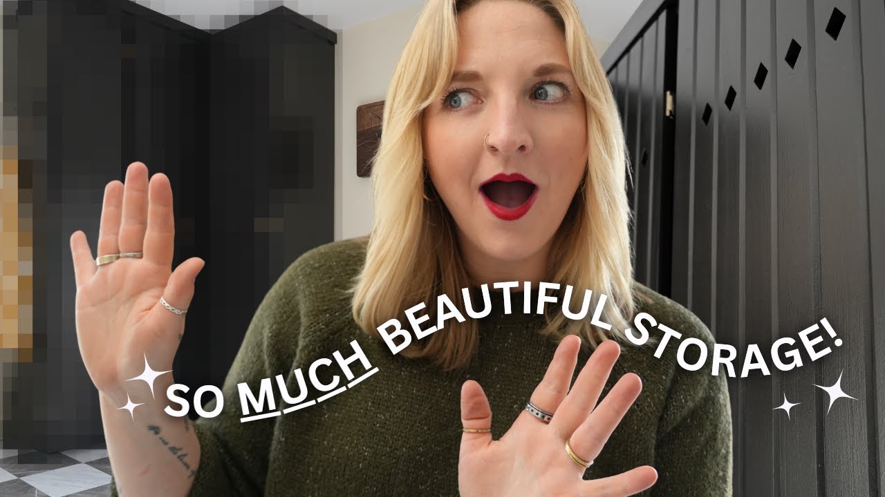 YouTube post by @diyinprogress for ISOtunes. Caption reads: i diy custom storage cabinets with a dark & moody....