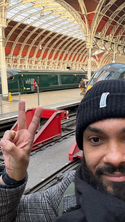 Instagram post by @zachmovesabroad for Trip.com. Caption reads: [...] = 50% OFF TRAINS! Okay this is HUGE—Trip.com....