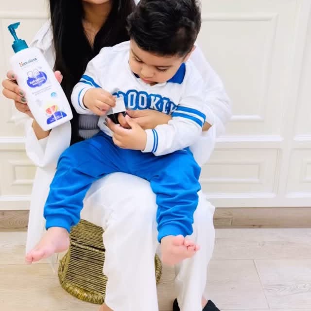 Instagram post by @itsmegurbaani for Himalaya Babycare. Caption reads: #add #sponsored 

Give your baby the gift of....