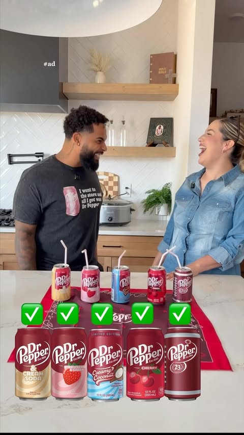 Instagram post by @_gabriellekelley for Dr Pepper. Caption reads: #ad When your husband claims he knows @drpepper....