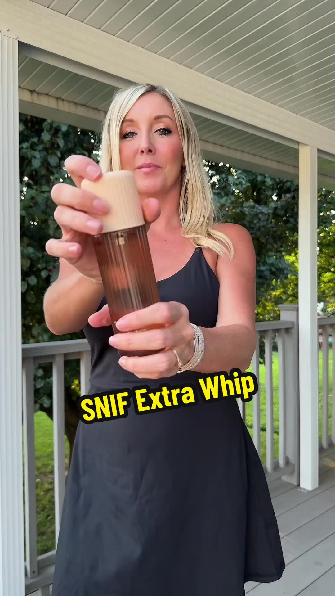 TikTok post by @danirenebeauty for Snif. Caption reads: Extra whip is my scent @Snif #snif #extrawhip....