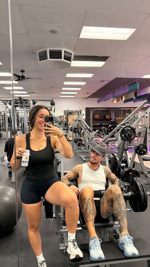 Instagram post by @paigemahanga for Anytime Fitness. Caption reads: a @celsius_anz fuelled full body day....