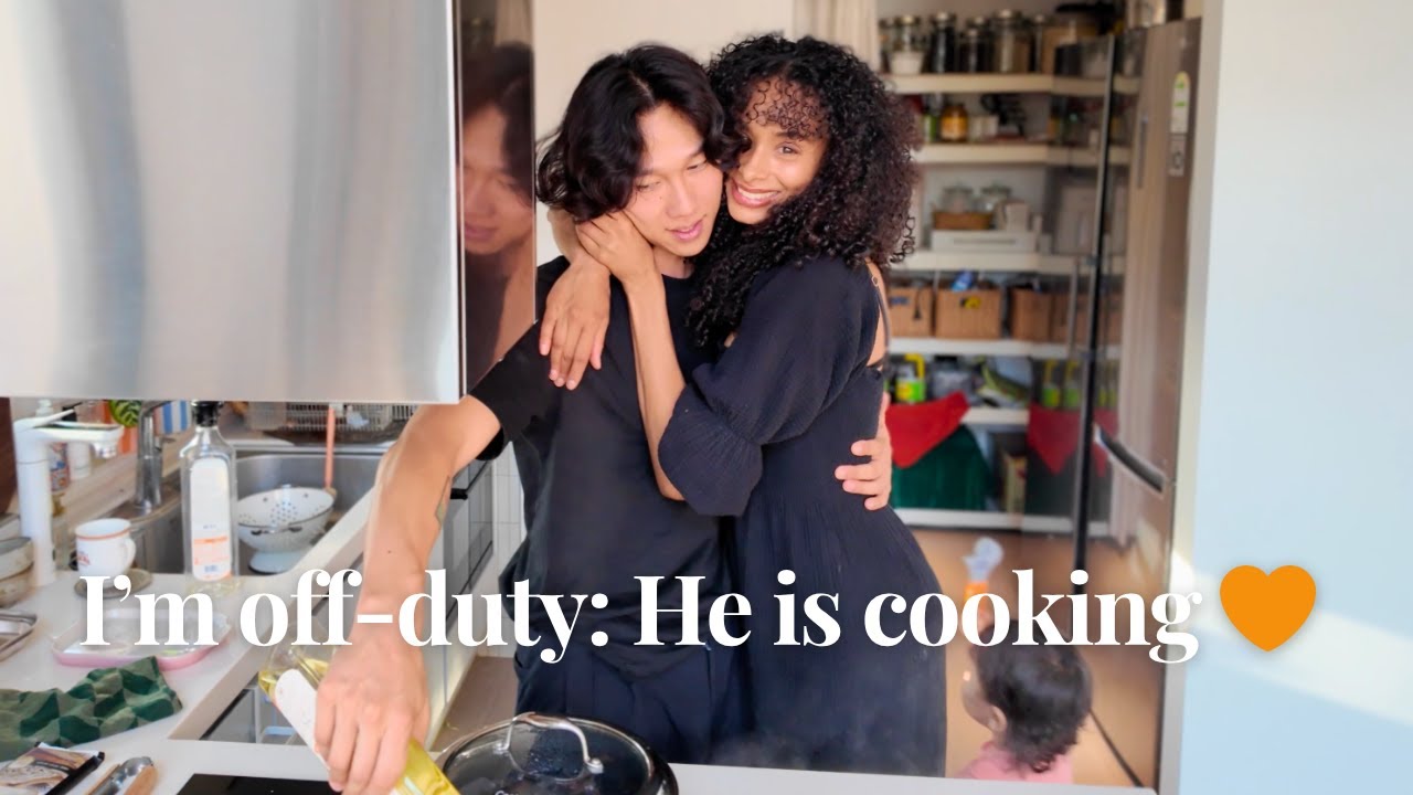 YouTube post by @AishaBa for Wishtrend. Caption reads: My Korean Husband Took Over the Kitchen for a Day....