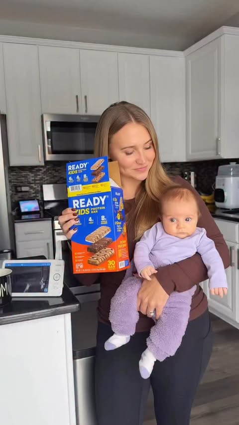 Instagram post by @rachel_paige13 for Ready Nutrition. Caption reads: Healthy snacks that actually make mom life....