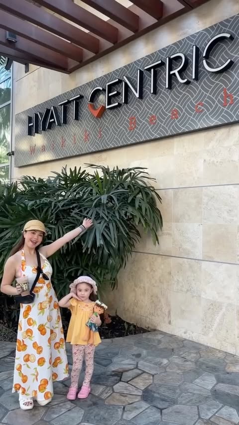 Instagram post by @annamariapdt for Hyatt Centric. Caption reads: [...] every time 🌊☀️ Partnering with the....