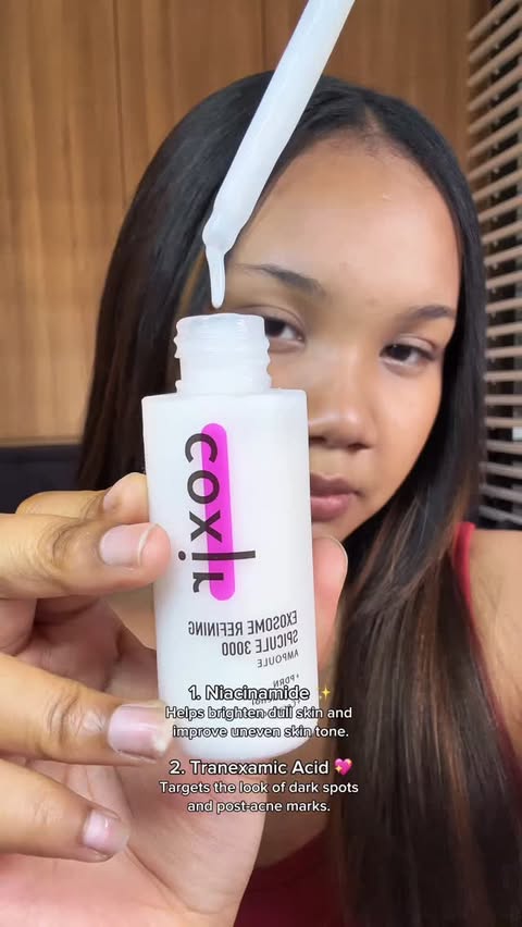 Instagram post by @bren.xwz for Coxir Official. Caption reads: 2026’s biggest skincare trends in one ampoule? ✨....