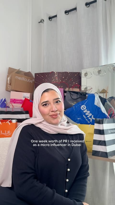 Instagram post by @lizabdallah for FENTY BEAUTY BY RIHANNA. Caption reads: Pr Haul Thanks to all the lovely brands....