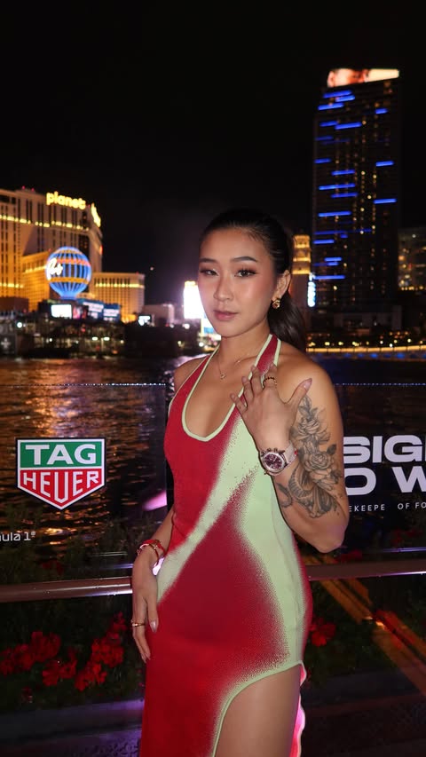 Instagram post by @samanthaatan for TAG Heuer. Caption reads: @tagheuer❤️‍🔥.