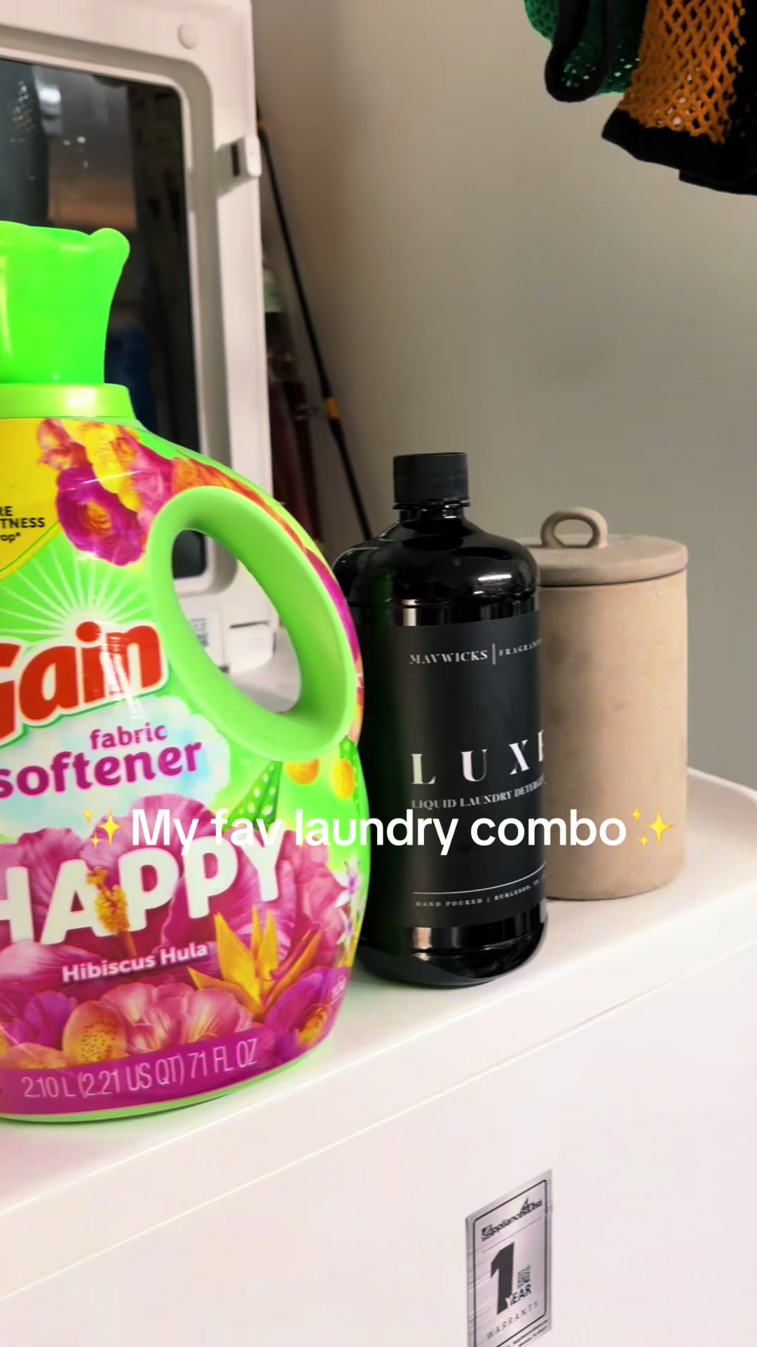 TikTok post by @hayhayunicornprincess for Mavwicks Fragrances. Caption reads: [...] #luxelaundrydetergent @Mavwicks Fragrances.