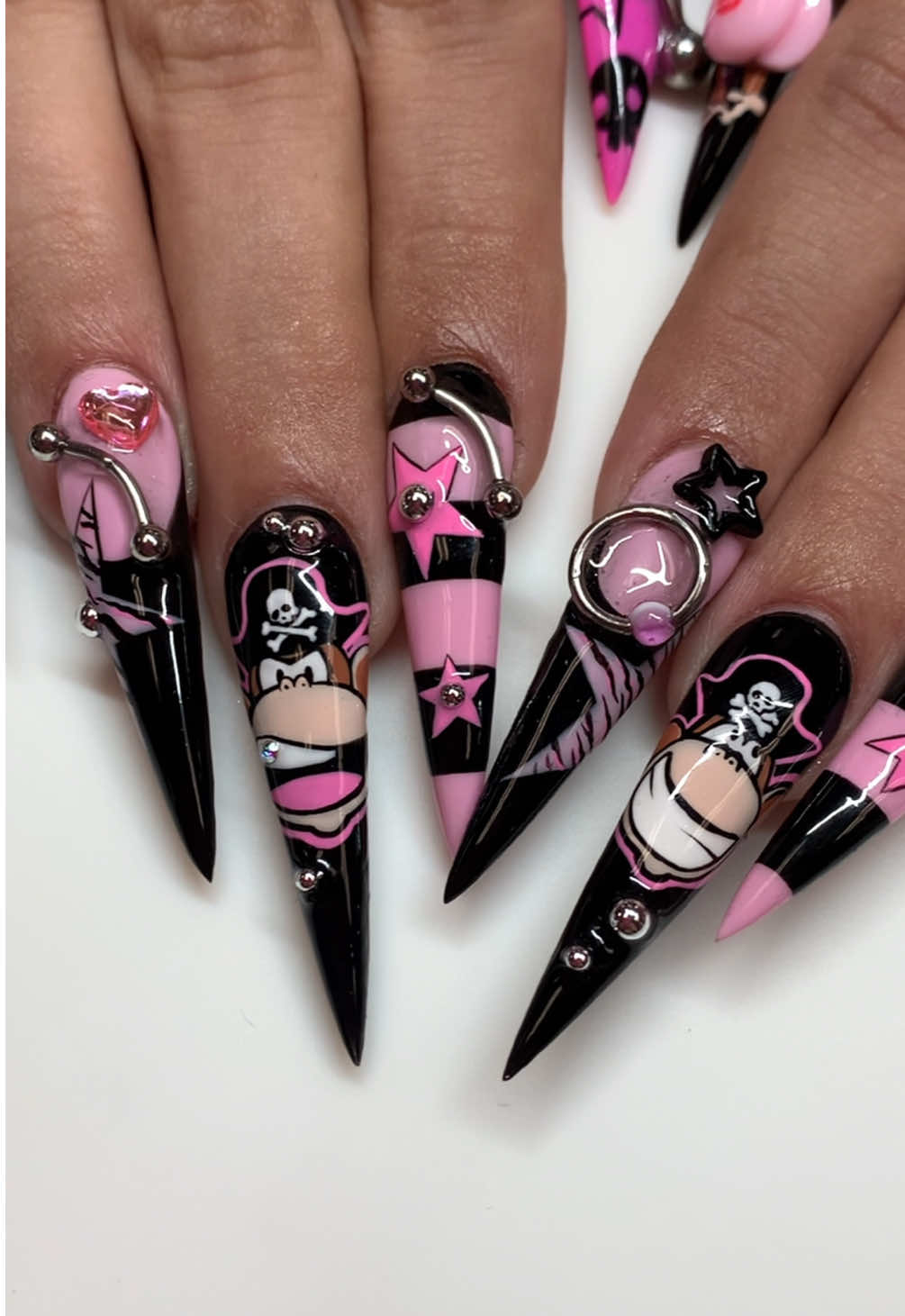 TikTok post by @tbagtree for Bobby Jack. Caption reads: Bobby Jack throwing it BACK 🙊💋 @NAILZ BY DEV |....