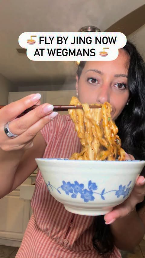 Instagram post by @missing.no.meals for FLY BY JING. Caption reads: Guess what!? @flybyjing noodles are now at....