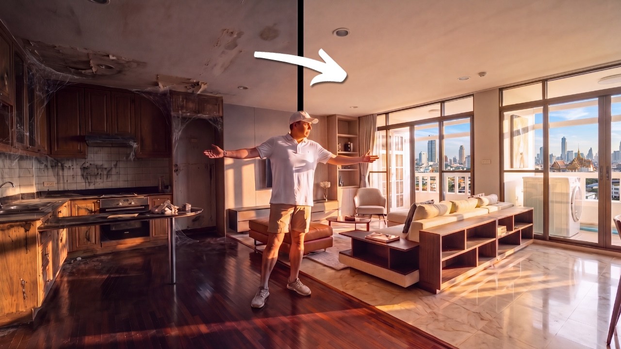 YouTube post by @PaddyDoyleYT for NordVPN. Caption reads: Our Bangkok Condo Renovation is Finished 🇹🇭 Full....